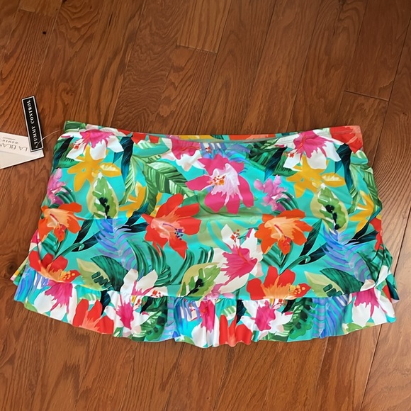La Blanca Flowered‎ Skirted Bikini Bottom NWT - Picture 4 of 14